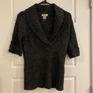 M gray/black marbled sweater